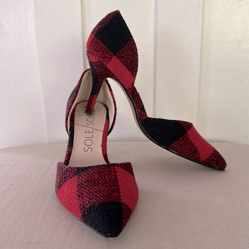 Sole Society cute wool plaid pumps